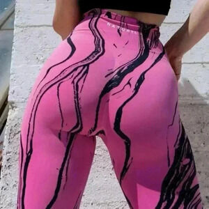 Naturyl Graphic Leggings Sz S Pink